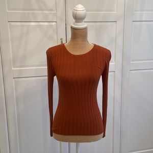 ASOS Newlook sz 8 copper brown sweater ribbed